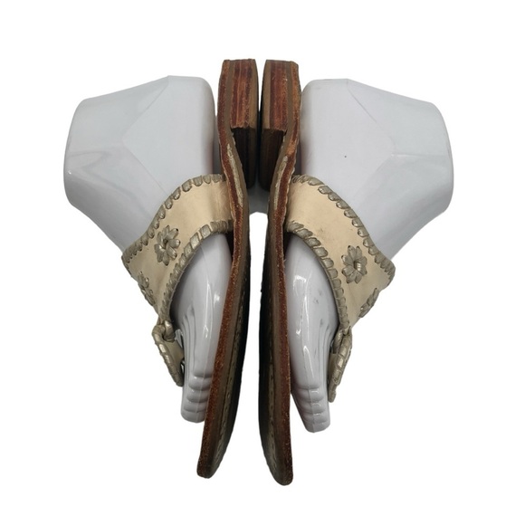 Jack Rogers Off White T-Strap Thong Sandals Size 7 Women's - Picture 8 of 11